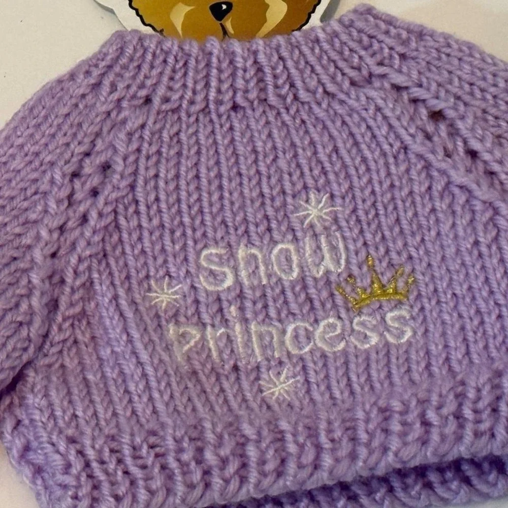 Vintage brand new purple Snow Princess sweater for a 10